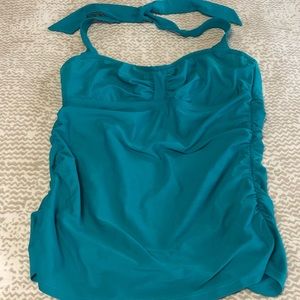 Teal swim tank